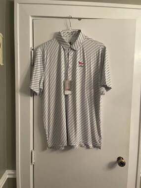 USGA 123rd U.S. Open LACC Clover Polo Shirt Gray Men's 2XL